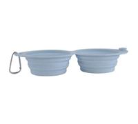 Dog Bowl, Feeder Dish, Foldable Design Lightweight Build Easy Cleaning Water Safe Portable Size Spill Resistant, Treat Container for Outdoor Activities, Pets, 11.81x5.28x1.97inches