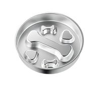 Dog Bowl, Slow Feeder Dog Bowls, 8,66 x 8,62 x 1,57 pulgadas Stainless Steel Container, Anti Choking Food Dish, Interactive Feeding Supplies, Ideal para pequeñas breed bloat Stop