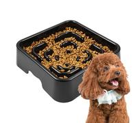 Dog Bowl Slow Feeder, Puzzle Feeders for Dogs, Interactive Dog Bowl, Keeps Pets Busy Bowl, Food Grade Non-Slip Dishwasher Safe Pet Bowl for Fast Eaters, Keeps Pets Busy, Capacidad: 2200 ml Negro