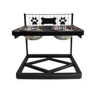 Dog Bowl Stand, Anti-Slip Feeding Base, 1100ml Stainless Steel Bowls Eating