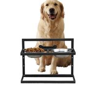 Dog Bowl Stand - Anti-Slip Tall Dog Bowl Stand, Height Adjustable Water Dish Holder for Indoor Outdoor Home Living Room Kitchen Apartment Dining Area Yard Patio Garage