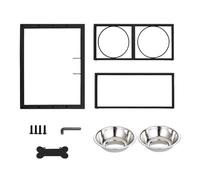 Dog Bowl Stand, Height Adjustable Dish Holder, Anti-Slip Elevated Pet Station, Tall Water Feeding Rack, Practical Indoor Dining Base Across Kitchens and Portable Outside Support for Patio Use