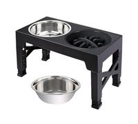 Dog Bowls | 5 Heights Adjustable sin deslizamiento, 2 piezas Stainless Steel Raised Dog Bowl Slow Feeder Dish For Pet Puppy Cat Feeding Eating Drinking Home Use , Stable Setup For Daily Mealtime