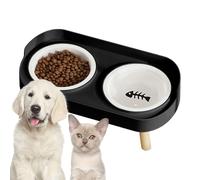 Dog Bowls - Cat Food Bowl, 13.3 Inches Elevated Dog Bowls for Puppies and Kittens, Ceramic Pet Feeding Station, Nonslip Water Feeder with Stable Base, Pet Feeding Bowl for Indoor and Outdoor Pets