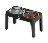 Dog Bowls, Pet Feeding Station, 16.93x9.65x9.45 Inches, Stainless Steel Non Slip Design Elevated Adjustable Stand Dog Water, Food Bowl for Small, Medium, Large Breeds, Cats and Puppies
