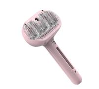 Dog Brush for Grooming, Cat Detangling Comb, Built-In Spray Function, Hair Removal & Shedding Tool, Efficient Gentle & Effective Design for Small & Medium Pets, White and Pink