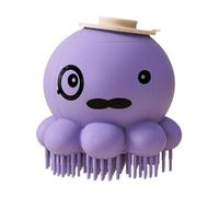 Dog Brush, Pet Grooming Tool, Octopus Design, Soap Dispenser Feature, Silicone Massage Bristles, Compact Size, Ideal for Long and Short-Haired Dogs and Cats,3.15x3.27In