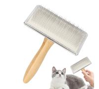 Dog Brushes, Pet Deshedder Brush, Undercoat Rake with Dematting Comb, Ergonomic Handle Hair Remover Cleaning Tool for Short and Long Haired Dogs, Cats, White Color