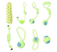 Dog Cabina de algodón, cuerda de masticación para perros,8 piezas Puppy teether pet remolcador interactivo conjunto | Suministros de masticación Juguetes de masticación Tug Tug Indoor Outdoor Ejecutor