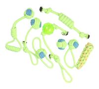 Dog Cabina de algodón, cuerda de masticación para perros - Tug Interactive Tug Dog 8 piezas | Atrolado de nudo seguro, ejercicio al aire libre interno, juguetes de masticación portátiles para viajar,