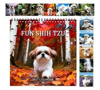 Dog Calendar 8.27 Inch 12 Months Thick Paper -Cute Dog Decoration Schedule