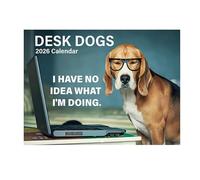 Dog Calendar Funny, Puppy Photo Planner, Creative Working Organizer for Daily Use, Compact Table Accessory 30x21cm Size, Sturdy Scheduling Equipment, for Workplace Friends School Home Family