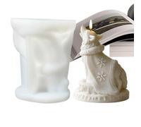 Dog Candle Mold, 3D Casting Dog Mould, Epoxy Resin Design, Arts Crafts Accessory, Creative DIY Home Decor Tool, Adecuado para cera de jabón para tartas de hormigón de cocina