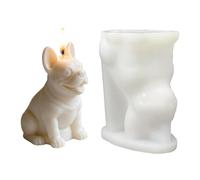 Dog Candle Mold, Animal Casting Mould, 4 Inch Cement and Plaster Mold with Detailed Design, Diy Sculpture Molds, Dog Figurine Molds with Creative Finish, Home Studio Workshop Arts and Crafts