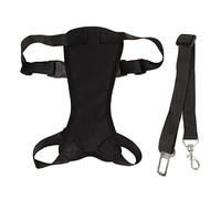 Dog Car Harness Seatbelt Set, Adjustable Dog Safety Vest Harness with Breathable Mesh, Durable Nylon Chest Harness Leash for Small Medium Large Dogs, Includes Safety Rope for Car T (Metro)