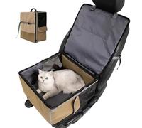 Dog Car Seat and Booster - Convertible Backpack Pet Travel Chair, Breathable Mesh Washable Removable Pet Booster Seat and Carrier Backpack for Small Medium Dogs Cats, SUV, RV Road Trip Travel Use