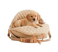 Dog Car Seat Carrier - Elevated Pet Travel Bed for Small Animals | Oxford Fabric Cushion with Adjustable Safety Straps, Portable Booster Nest for Kitten Puppy Vehicle Front Back Seat Road Trip