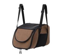 Dog Car Seat Center Console Pet Carrier Breathable Cat, Small Puppy Travel Bag for Car Rides Road Trips Taxi Sharing, Daily Commute, 15.35x9.44 Inches, Black, Brown