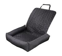 Dog Car Seat, Pet Travel Bed, Waterproof Foldable Mat, Anti-Dirty Cloth Outer, Ideal for SUV Truck Road Trips Outdoors, 19.69x19.69+19.69 Inches, Brown Black Color, 1 Piece