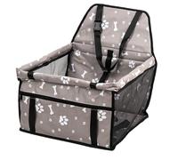 Dog Car Seat, Portable Foldable Booster Carseat with Storage Pocket, Secure Travel Carrier, Pet Car Accessories for Road Trips, Long Drives, Vet Visits, Parks, 40x35x25cm