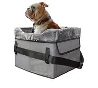 Dog Car Seat - Portable Plush Booster Bed Pets Under 25 Lbs | Washable Travel Seat with Storage Pockets, Safe Vehicle Roadtrip Seats for Back Front Center, Comfortable Seats for Dogs Puppies Small Pet