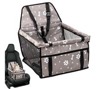 Dog Car Seat, Travel Carrier, 15.75x13.78x9.84 Inches Booster with Safety Strap and Storage Pocket, Foldable Puppy Carseat for Small Pets, Car, Vet Visits, Road Trips, Pet
