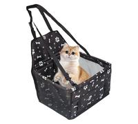 Dog Car Seat, Waterproof Portable Pet Booster, 12.99x15.75x17.72 Inches Travel Carrier, Elevated View, Foldable Frame, Safety Strap Seat for Small Dogs Comfort and Secure Use