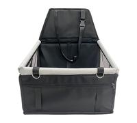 Dog Car Seat, Waterproof Puppy Carrier, Car Chair with Storage Pocket, Mesh Window for Ventilation, Removable Washable Safety Bed, Includes Seatbelt and Adjustable Buckle