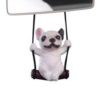 Dog carPendant - Cute Bulldog Rearview Mirror Ornament | Swinging Dog carHanging, Decorative Pendant for Vehicle, Home, Office, Dashboard, carInterior, Gift for Pet Lovers, Fun Auto Accessory