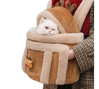 Dog Carrier Bag - 36x28x21cm Plush Elk Shape Pet Bag,Breathable Winter Puppy Outgoing Backpack | Windproof For Hiking Adaptable Environment Outdoor Airplane Camping Indoor Winter Commuting