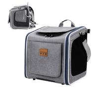 Dog Carrier For Bike - Foldable Portable Pet Basket | Breathable Dog Seat Backpack For Handlebar, Commute Safety Walking Travel Outdoor Family Cycling Cats