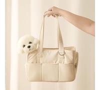 Dog Carrier, Soft Sided with Cozy Pillow, Large Pockets for Small Dogs Under 4kg, Ideal for Comfortable Pet Travel and Outdoor Adventures (L)