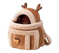 Dog Carrying Bag - Puppy Backpack, Plush Elk Shape Pet Backpack | Bag for Travel, Hiking, Camping, Airplane, Outdoor, Interior, Invierno Trips, Small Puppy, Pet Adventures, Pets Travel Adventures
