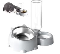 Dog Cat Bowls Water and Food Bowl Set, 16 Degree Tilted Dog Dish, Detachable Pet Feeder Bowl, Water Dispenser Bottle Non Slip, Automatic Water Dispenser Bottle, Easy To Use, Portable For Cats, Dogs