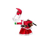 Dog Cat Christmas Santa Costume, Compatible with Pet Dogs Cats, Xmas Puppy Santa Suit Hat for Party New Year Cosplay (Red, Small)
