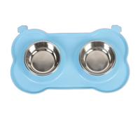 Dog Cat Feeder Bowl - Anti Spill Food Water Set, Adjustable Portion Dish, Stable Non Skid Base, Easy Wash Removable Design | Practical Feeding Station Puppies Kittens Exercise Home Use