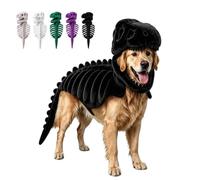 Dog Cat Pet Dinosaur Skeleton Costume,Funny Halloween Costumes，Black：XL
