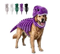 Dog Cat Pet Dinosaur Skeleton Costume,Funny Halloween Costumes，Purple：XXL