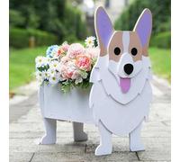 Dog Cat Planter Plant Pots, Animal Shaped Cartoon Succulent Planter, Indoor Outdoor Dog for Garden Decoration, The Best Gift for Love Dogs People(Corgi)