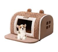 Dog Cave, Puppy House, Pet Tent Bed, 13.78inches Machine Washable Comfort Cushion, Cozy Enclosed Design, Indoor Dog Tent for Travel and Camping, Material PP Cotton, Sponge
