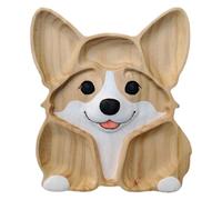 Dog Cheese Platter - Wooden Board For Party Hosting and Serving | Multi Section Design with Decorative Canine Theme, Lightweight Kitchen Table Accessory For Home Entertaining