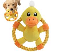 Dog Chew Rope Animal Shape Teething Game with Squeaker - 14x16x5cm 60g | Plush Rope Dog Toy, Interactive Tug Of War Chew Toy For Puppies Small Dogs | Dog Rope Toy | For Walk Camping Car Travel Backy