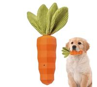 Dog Chew Toy - 5x12cm Carrot Bite Resistant Squeaky Rubber, Funny Canine Gnaw Plaything, Small Medium Breed Training Bite Entertainment | Interactive Puppy Chew Activity,for Indoor Outdoor Use