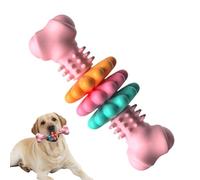 Dog Chew Toy Bone - Rubber Barbed Bone Shape Indestructible Dog Toy | Teeth Cleaning and Gum Massage Tough Dogs Toys | Puppies Teething Chew Toys For Boredom For Small and Medium Dogs