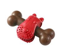 Dog Chew Toy, Puppy Teething Bone, Interactive Slow Feeder, Calming Chewing Aid, Boredom Relief, 14.5x9x5inches, Indoor and Outdoor Pet Enrichment Play, Red, Yellow, Blue
