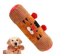 Dog Chew Toy, Tiger Squeaky Plush, Soft Cylinder Rope, Dog Tooth Cleaning with Sturdy and Pet Friendly Materials for Pet of, 9,84 x 3,15 x 3,15 pulgadas