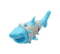 Dog Chew Toy, Treat Dispenser Feeder, Shark Shape Bite-Resistant Design, Interactive Slow Feeding Function for Garden, Backyard, Outdoor Boredom Relief, Yellow/Blue