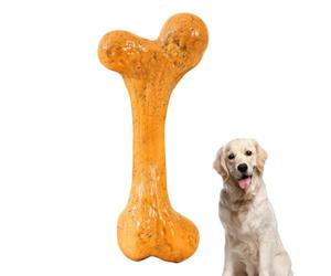Dog Chew Toys - 15cm Thermoplastic Rubber |Wishbone,Aggressive Chewers, Beef Scent Teething Bone , Realistic Puppy Toy - For Boredom Relief Enrichment Training Home Indoor Outdoor Playtime Family Pet