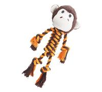 Dog Chew Toys | Squeaky Animal Rope Play Toy, Cleaning Chews for Dogs, Interactive Enrichment Activity for Indoor Outdoor Exercise, Backyard Garden Lawn Patio Park Beach Training and Entertainm