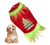Dog Christmas Clothes - Funny Onesie Costume, Christmas Dog Clothes, Red Green Dog Christmas Cosplay Clothes Holiday Apparel for Small Dogs to Celebrate The Festive Season